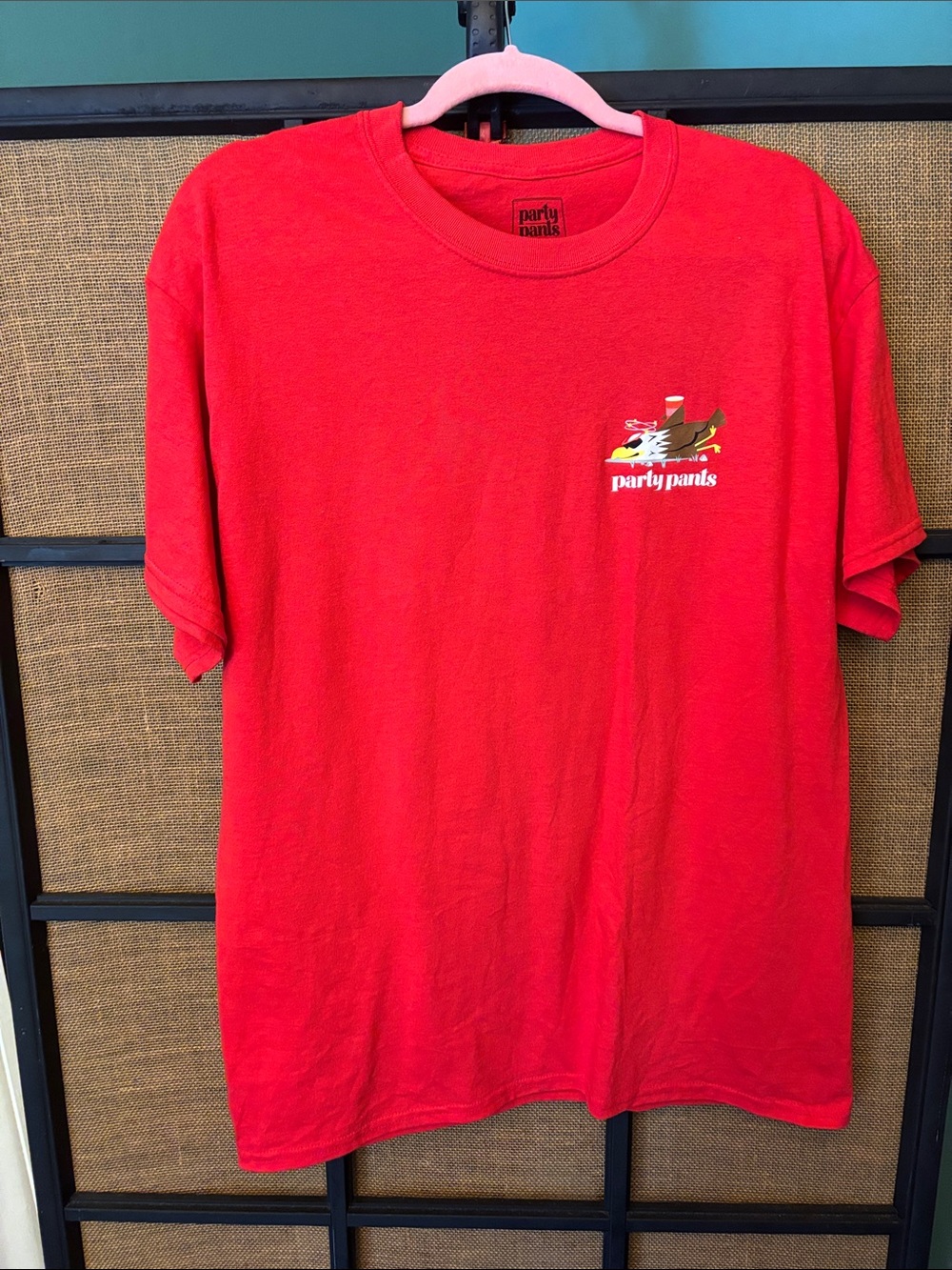 PARTY PANTS RED T-SHIRT SIZE LARGE